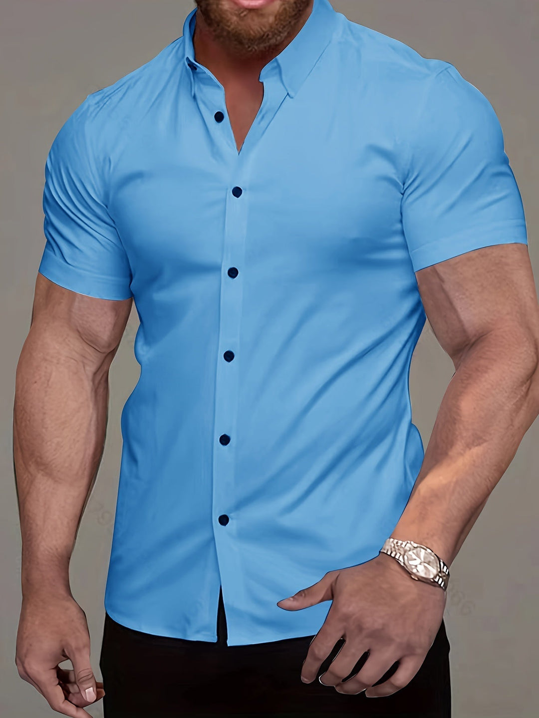 Refined Short-Sleeve Shirt for Men, Plus Size