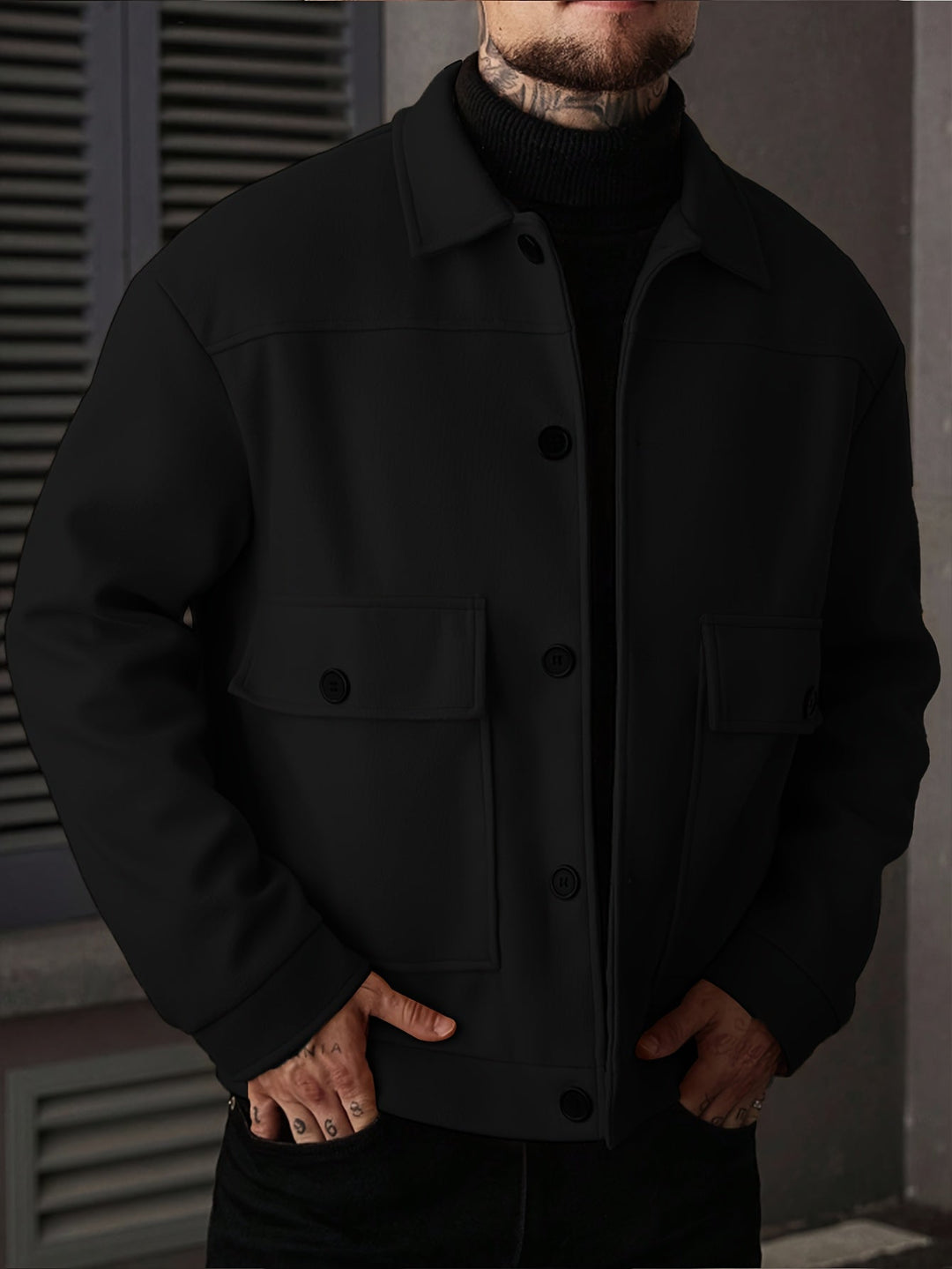 Structured Utility Jacket for Men