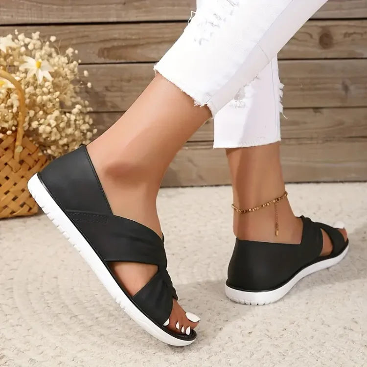Cushioned Cross-Strap Sandals for Women