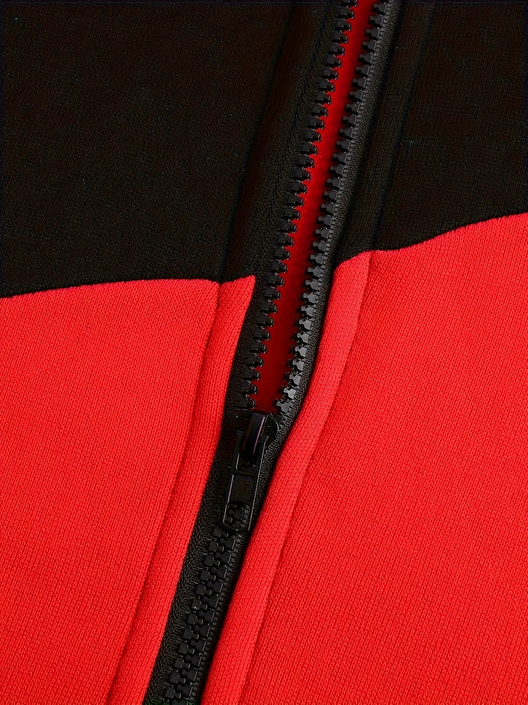 Color Block Zip-Up Hooded Jacket for Men