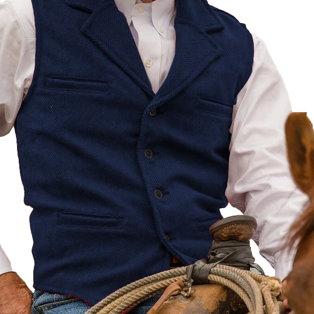 Heritage Herringbone Vest for Men, Plus Size