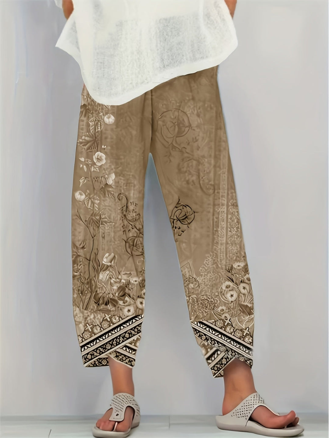 Botanical Cropped Pants for Women