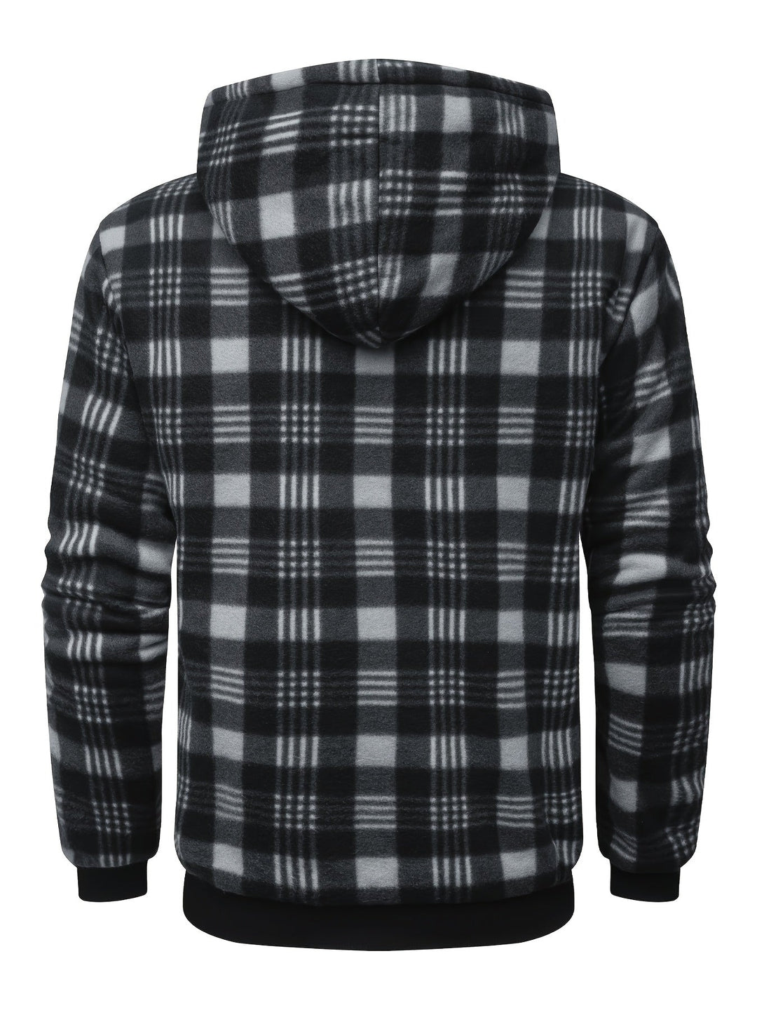 Hooded Zip-Up Jacket, Men's Cozy Fit