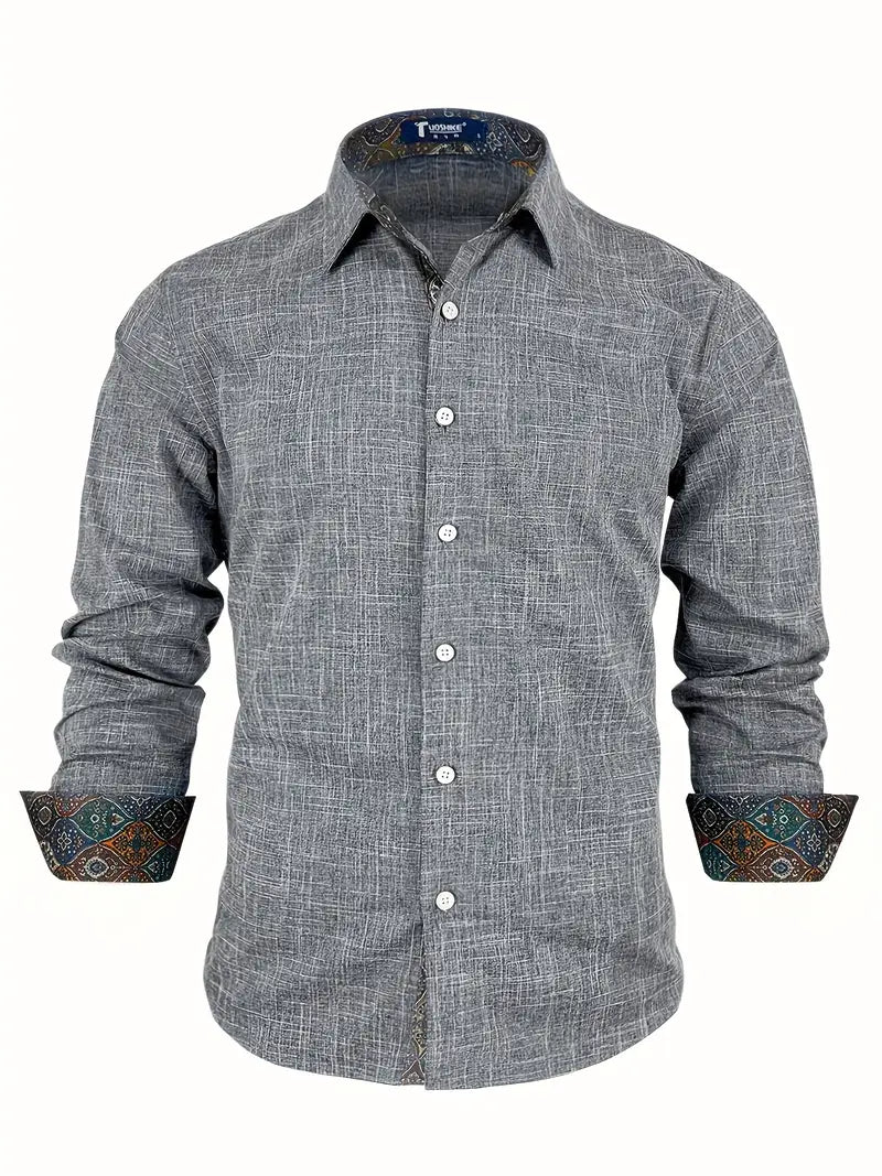 Button-Up Shirt for Men, Tailored Style
