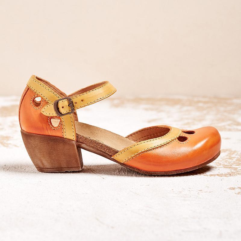 Comfort Low-Heel T-Strap Sandals for Women
