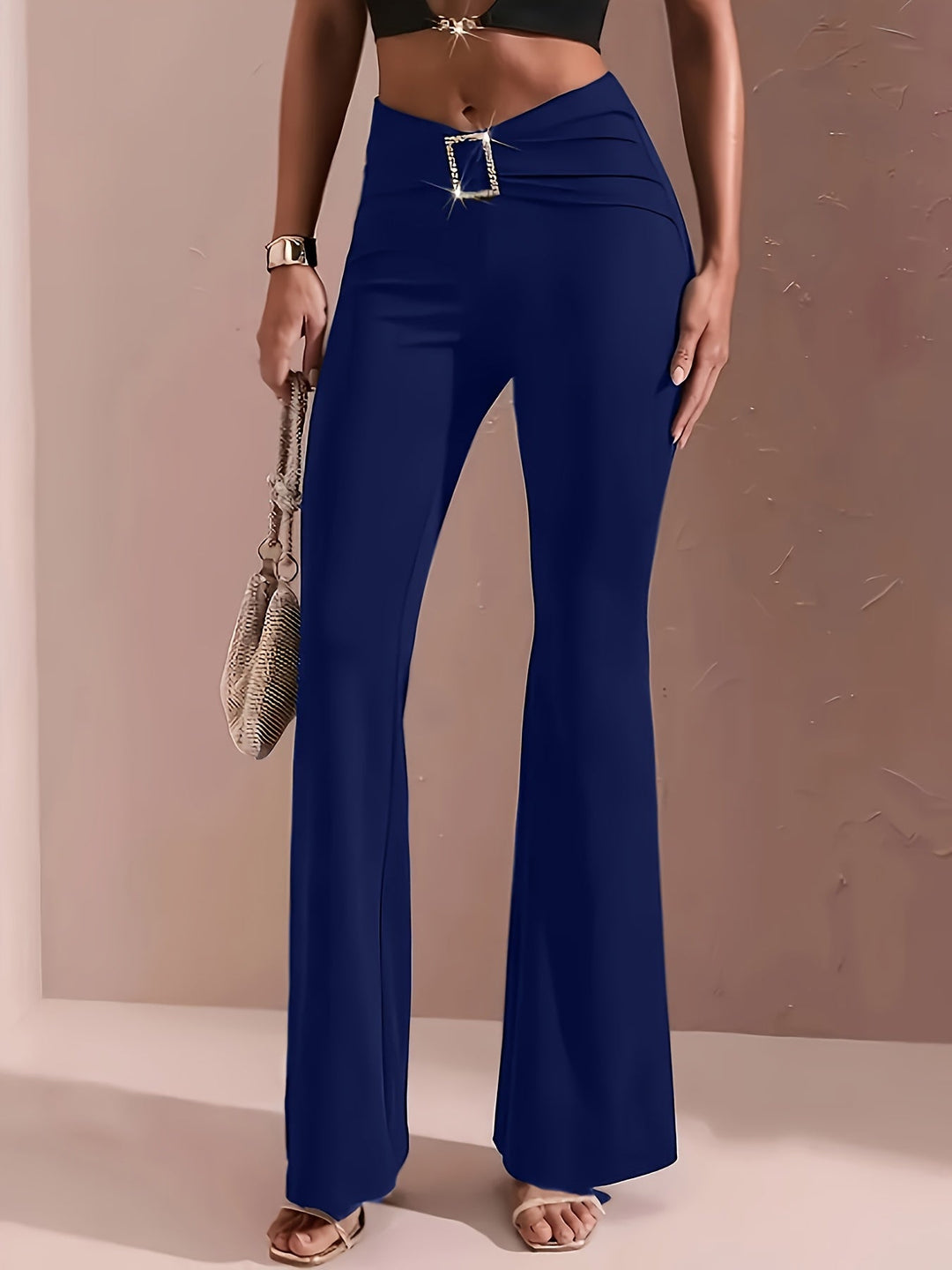 High-Waisted Flared Trousers for Women