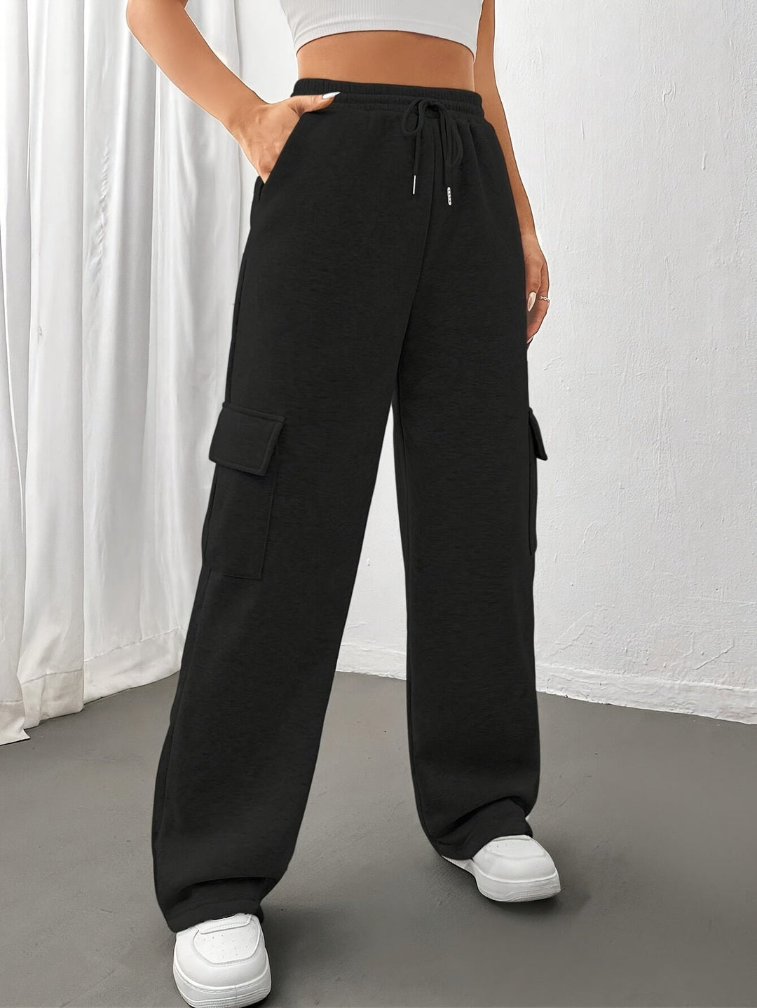Relaxed Cargo Sweatpants for Women