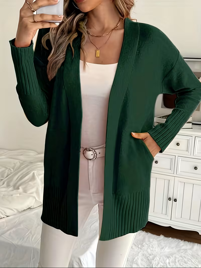 Open-Front Cardigan for Women, Relaxed Style