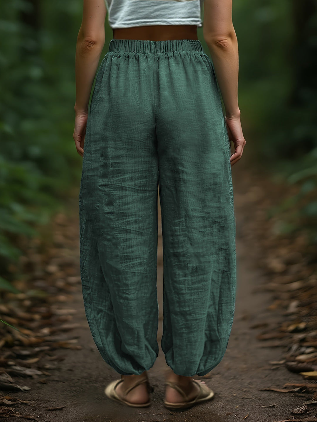 Drawstring Lantern Pants, Women's Relaxed Fit