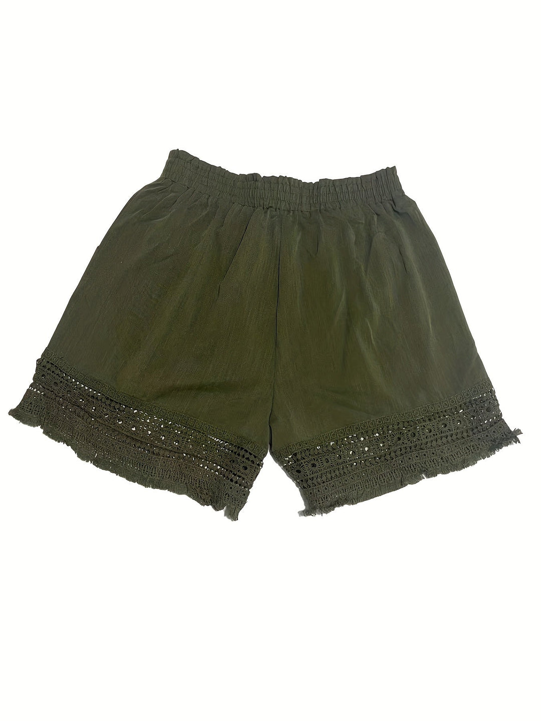Lace-Trim Paper Bag Shorts for Women
