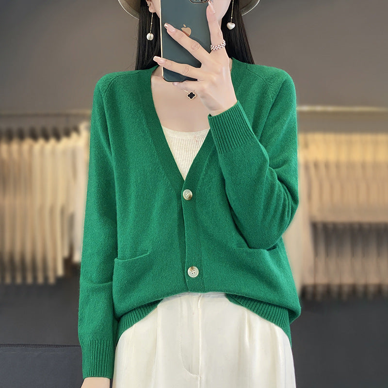 Women's Knit Cardigan Sweater with Pockets