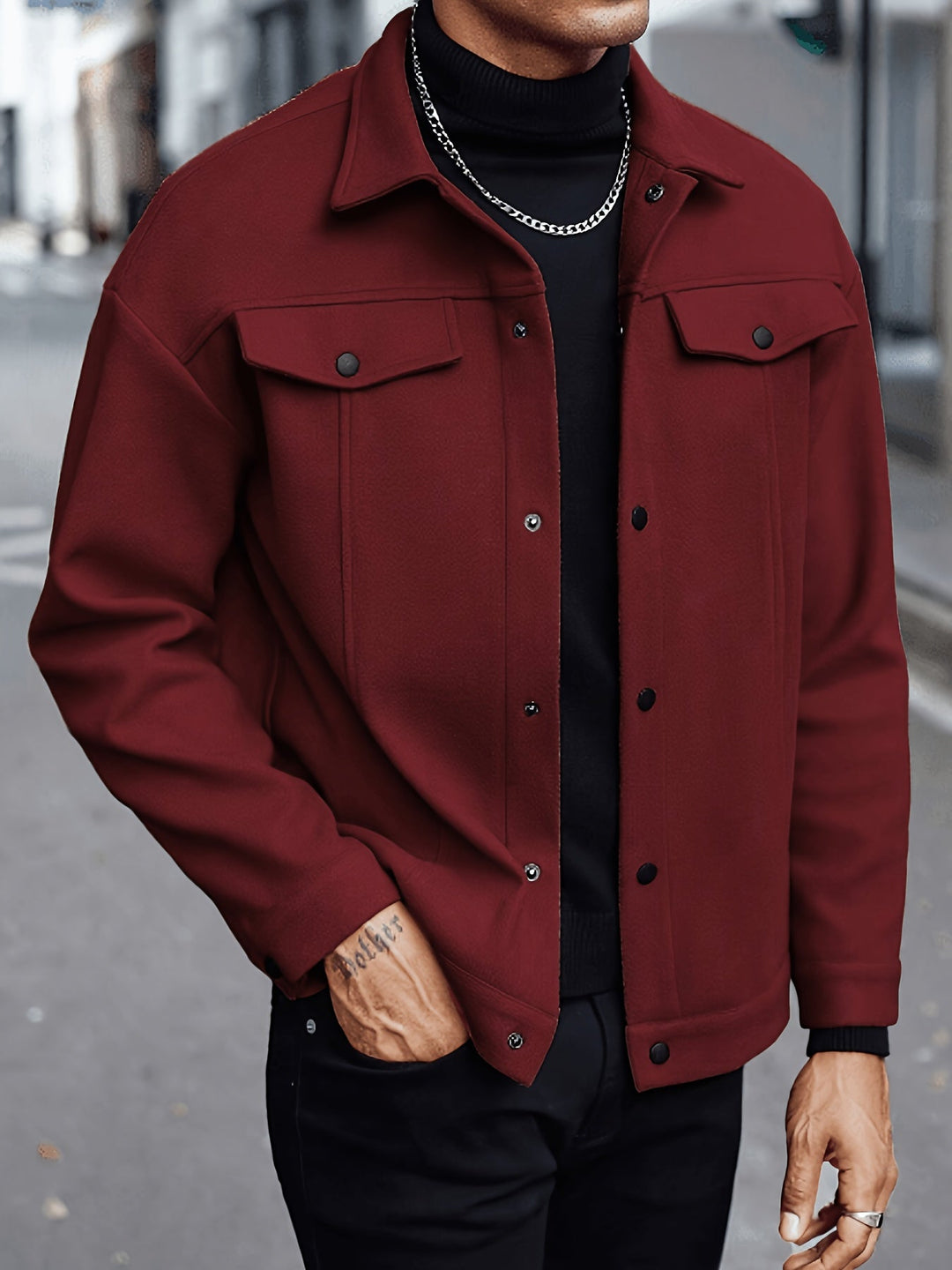 Utility Jacket for Men, Refined Style