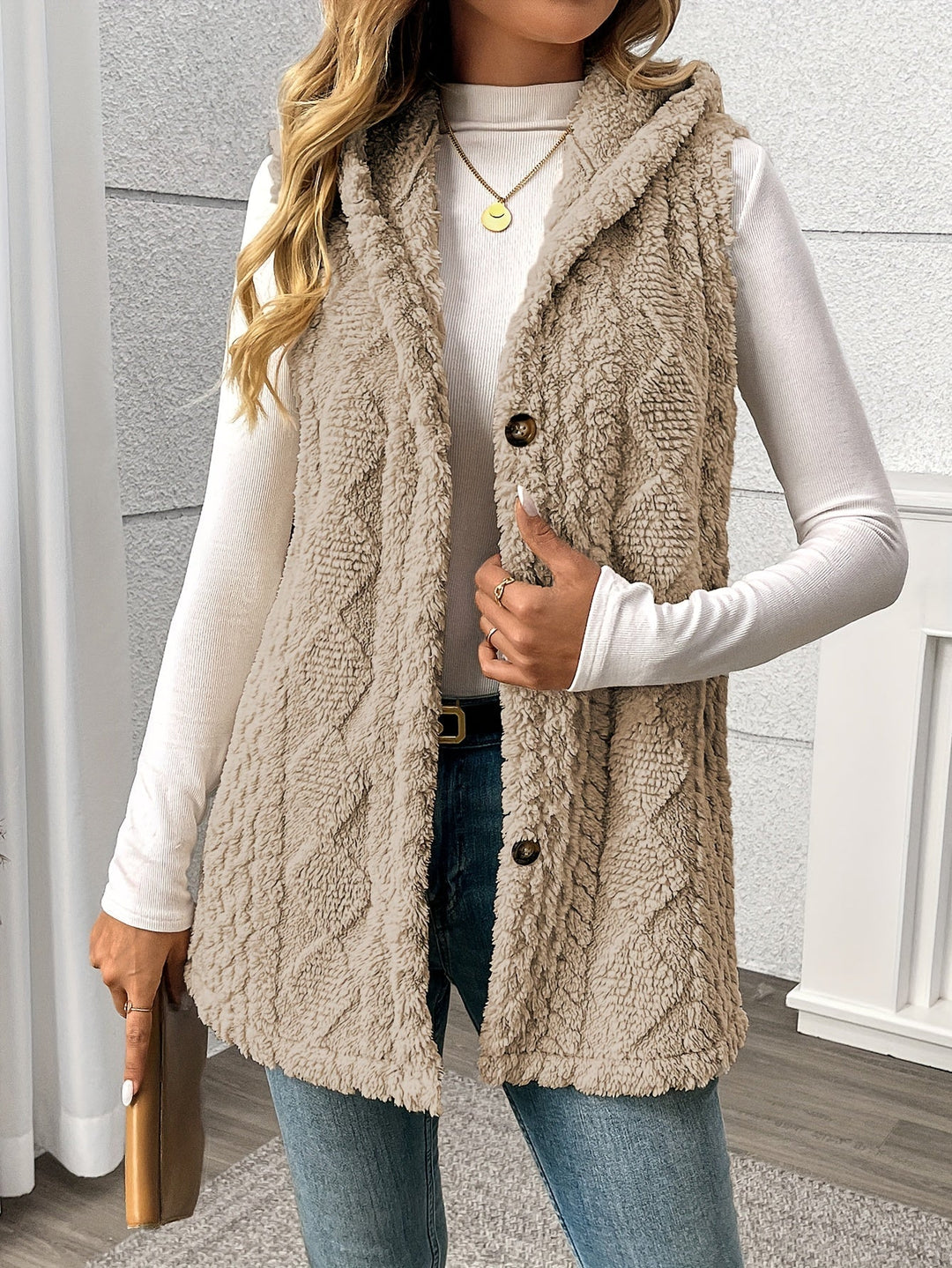 Cozy Hooded Sleeveless Vest for Women