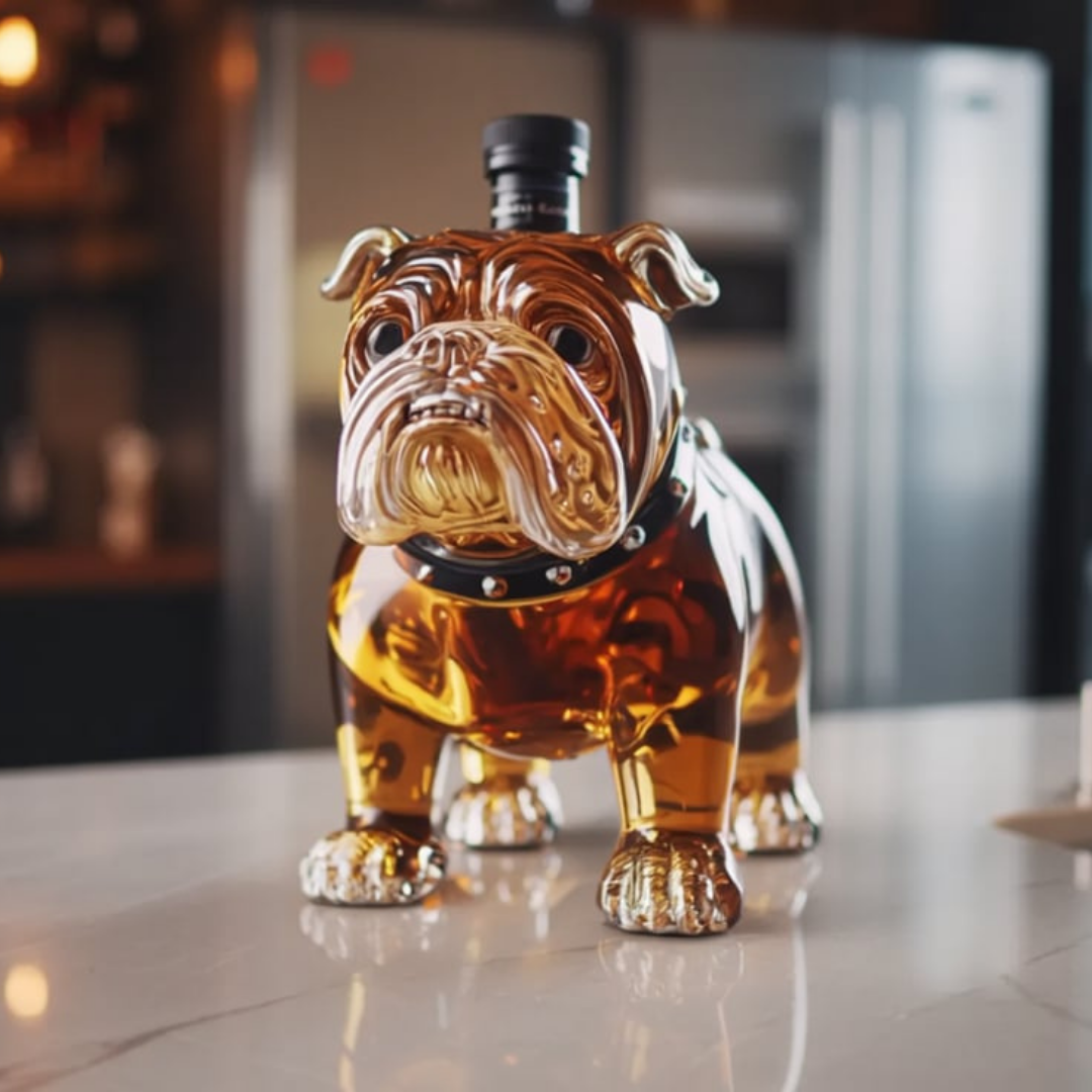 Whisky Bottle Bulldog Design