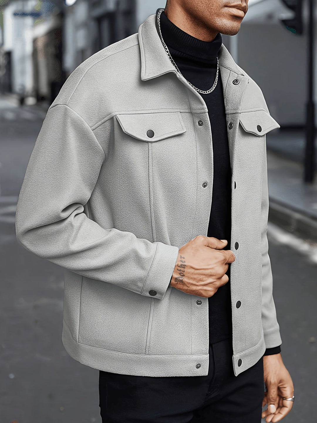 Utility Jacket for Men, Refined Style