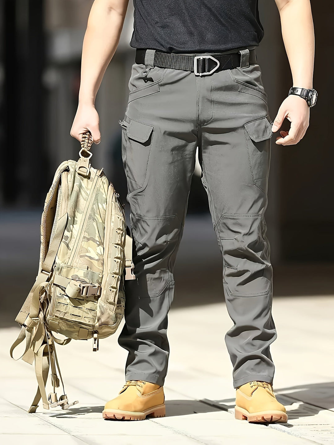 Multi-Pocket Tactical Trousers, Men's Rugged Fit