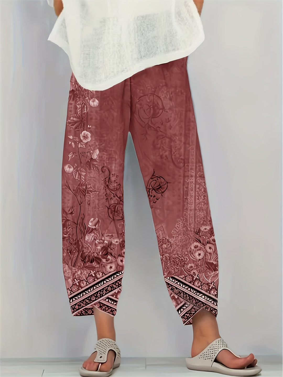 Botanical Cropped Pants for Women