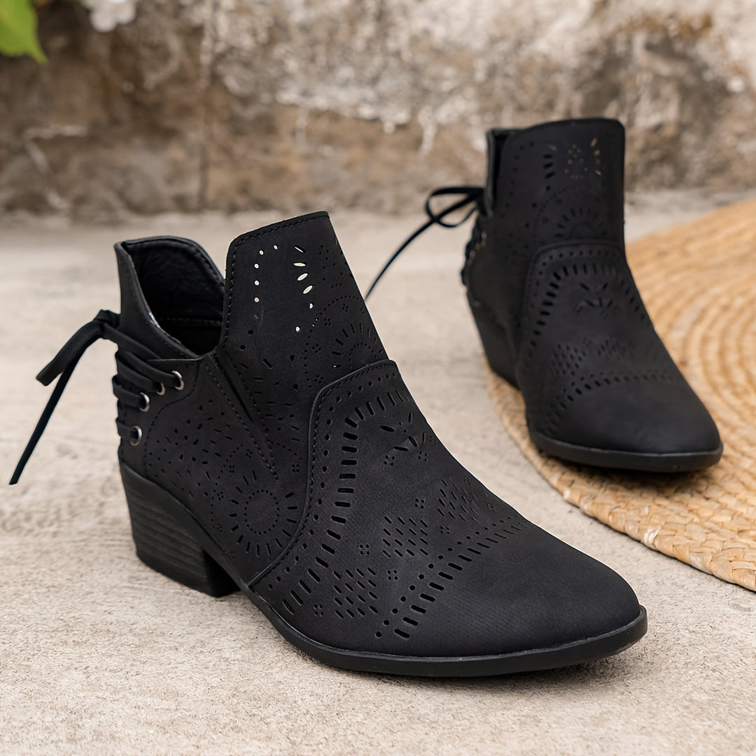 Cutout Detail Ankle Boots for Women