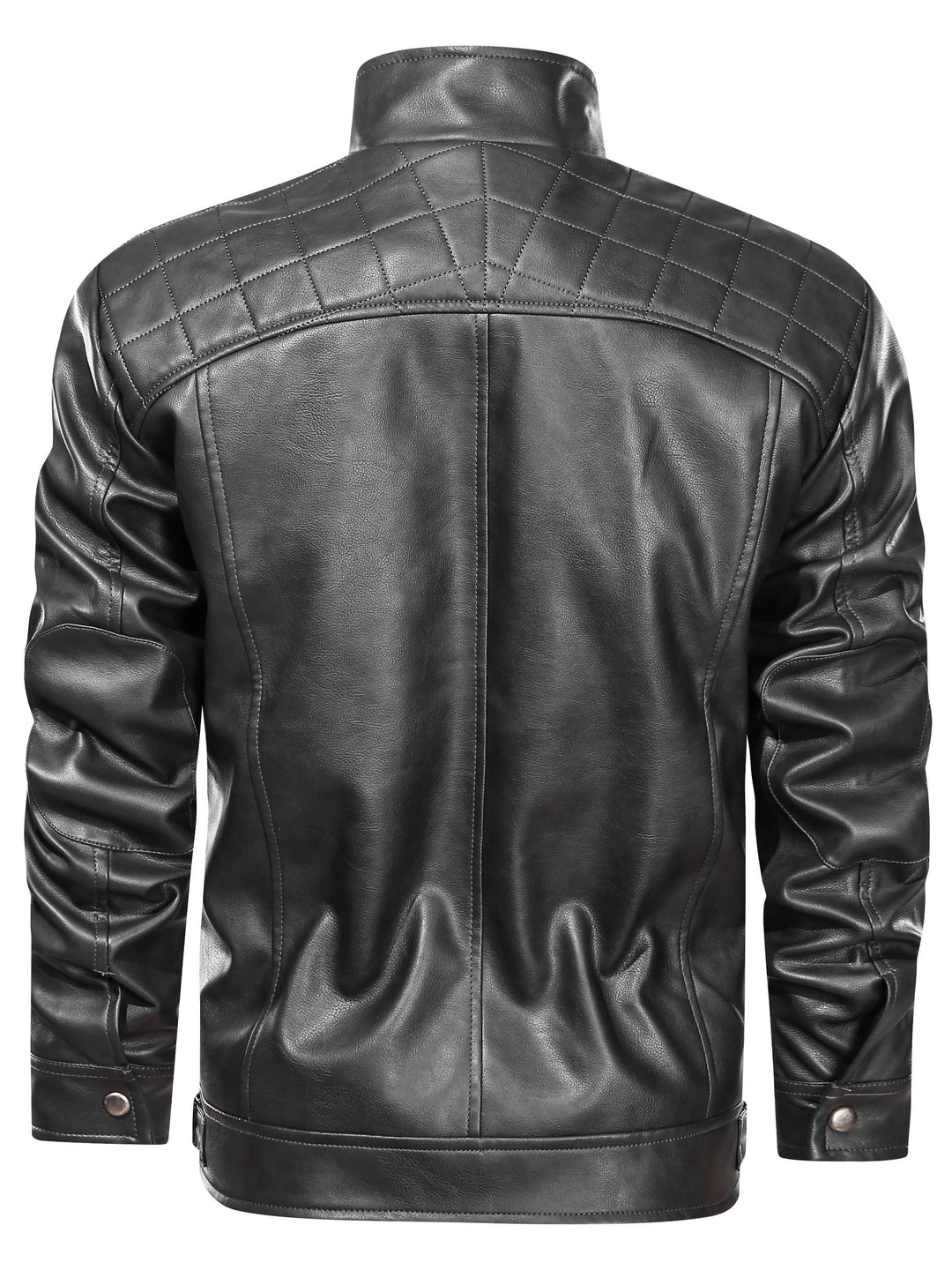 Stand-Collar Biker Jacket for Men