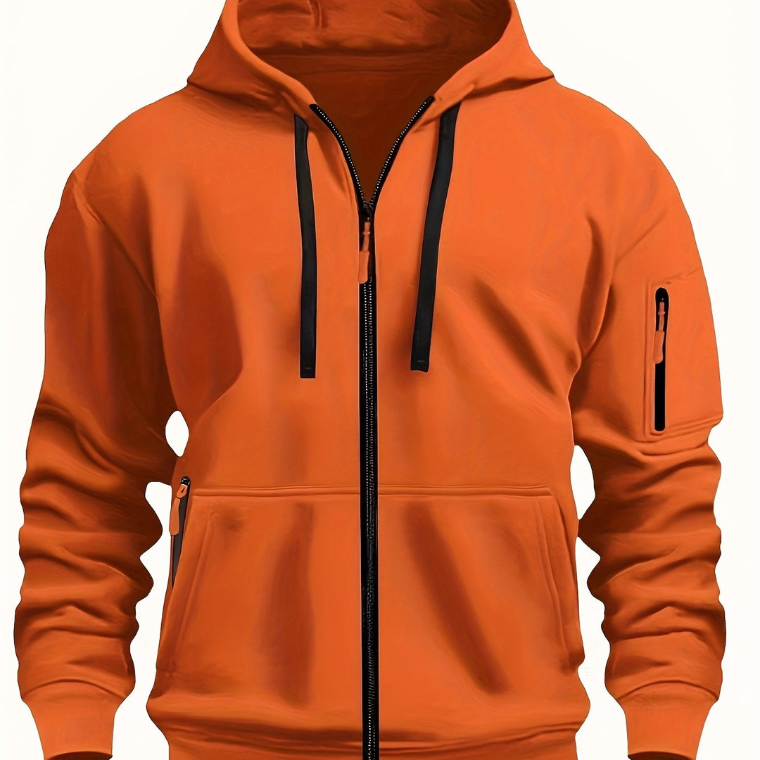 Everyday Zip-Up Hoodie for Men, Plus Size