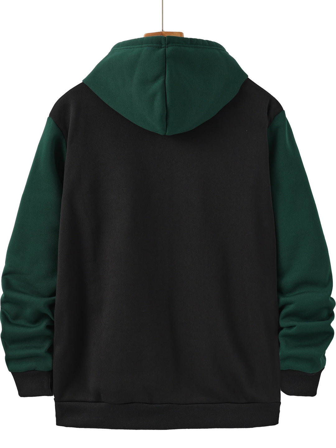 Color Block Zip-Up Hoodie for Men