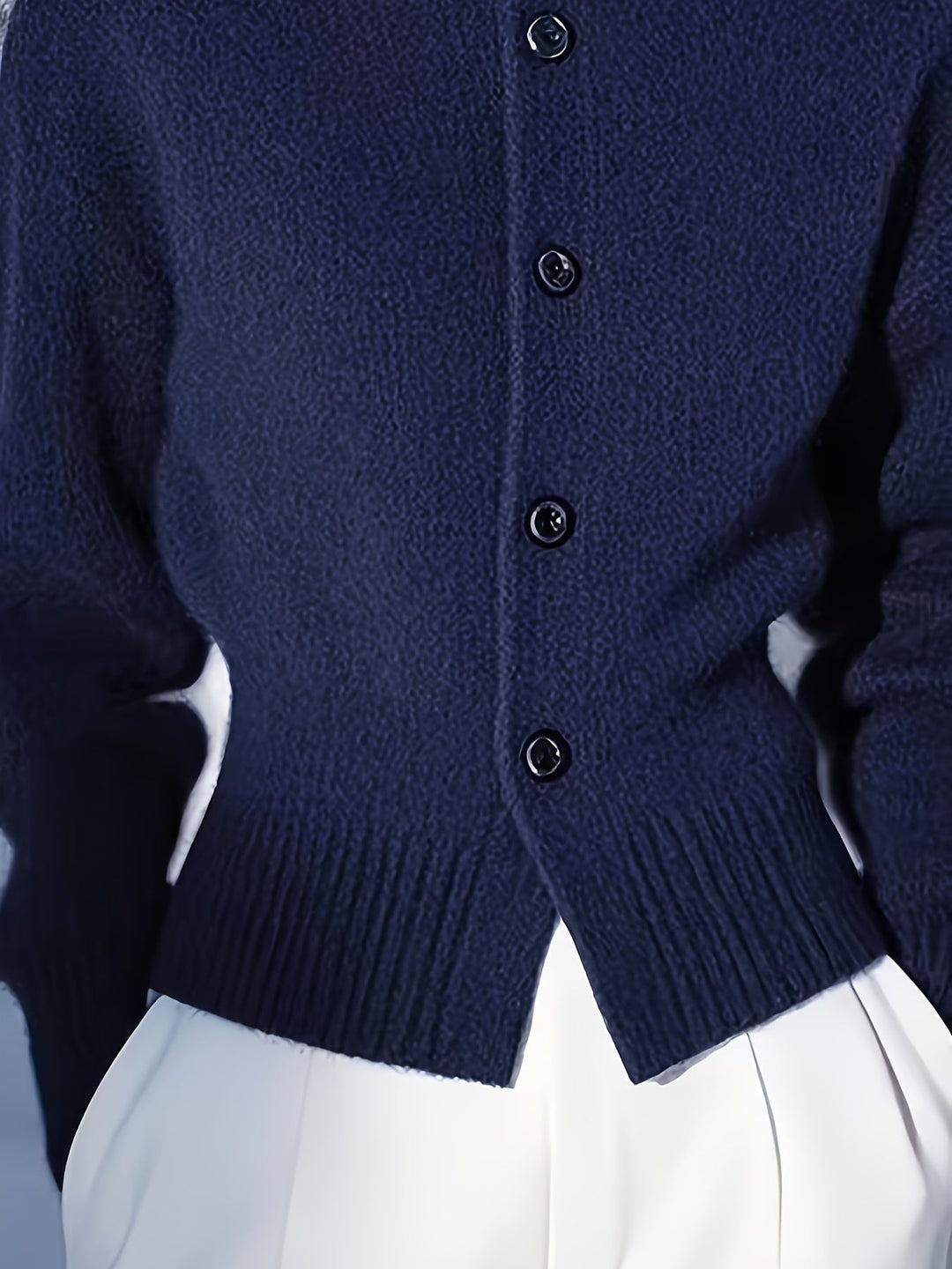 High-Neck Button Cardigan for Women