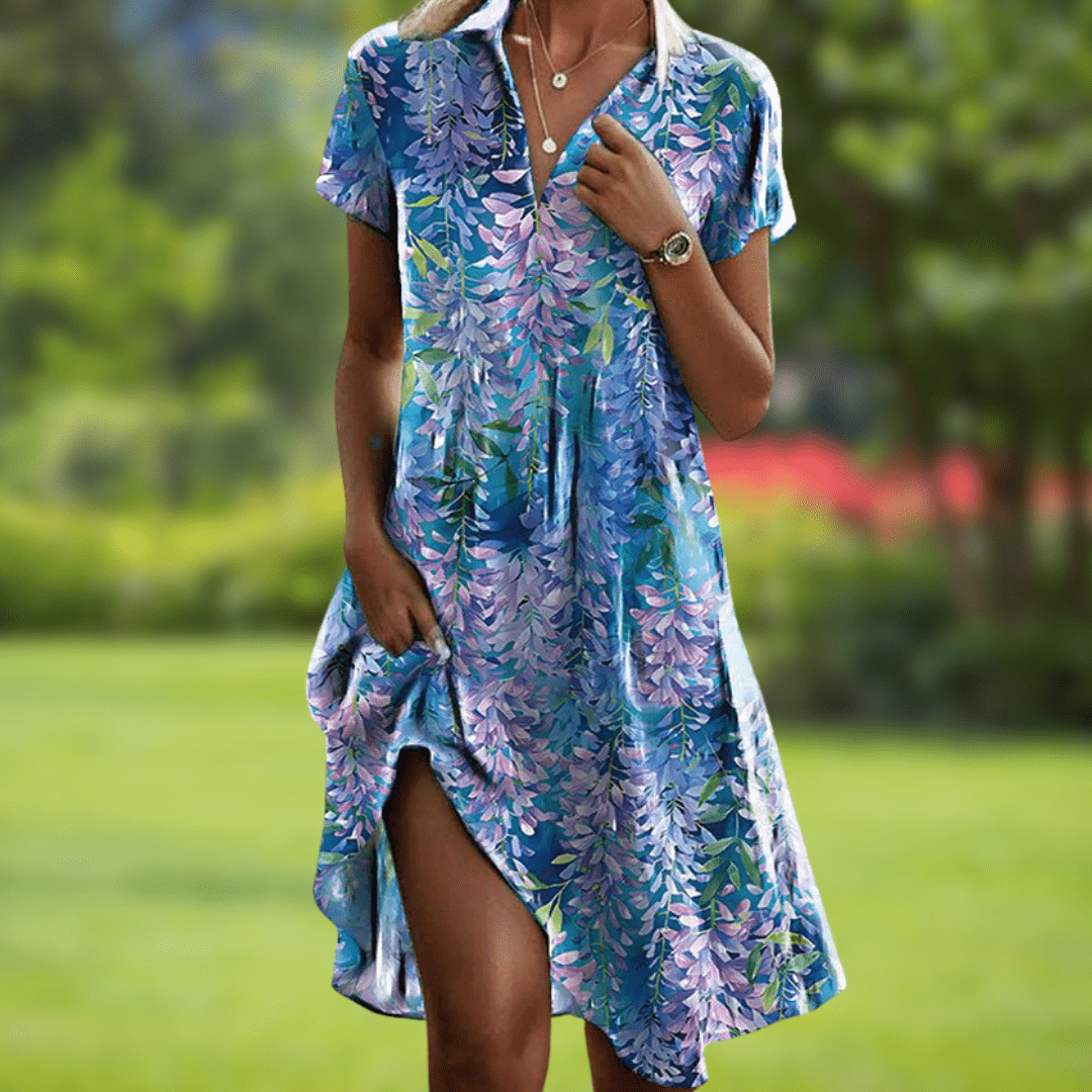 V-Neck Elegant Dress for Women, Stylish Style