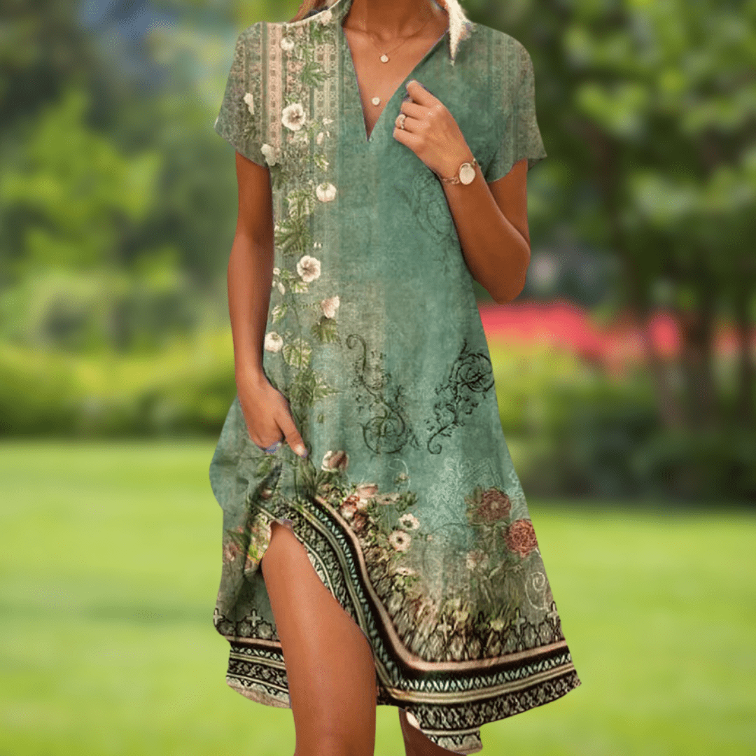 V-Neck Elegant Dress for Women, Stylish Style