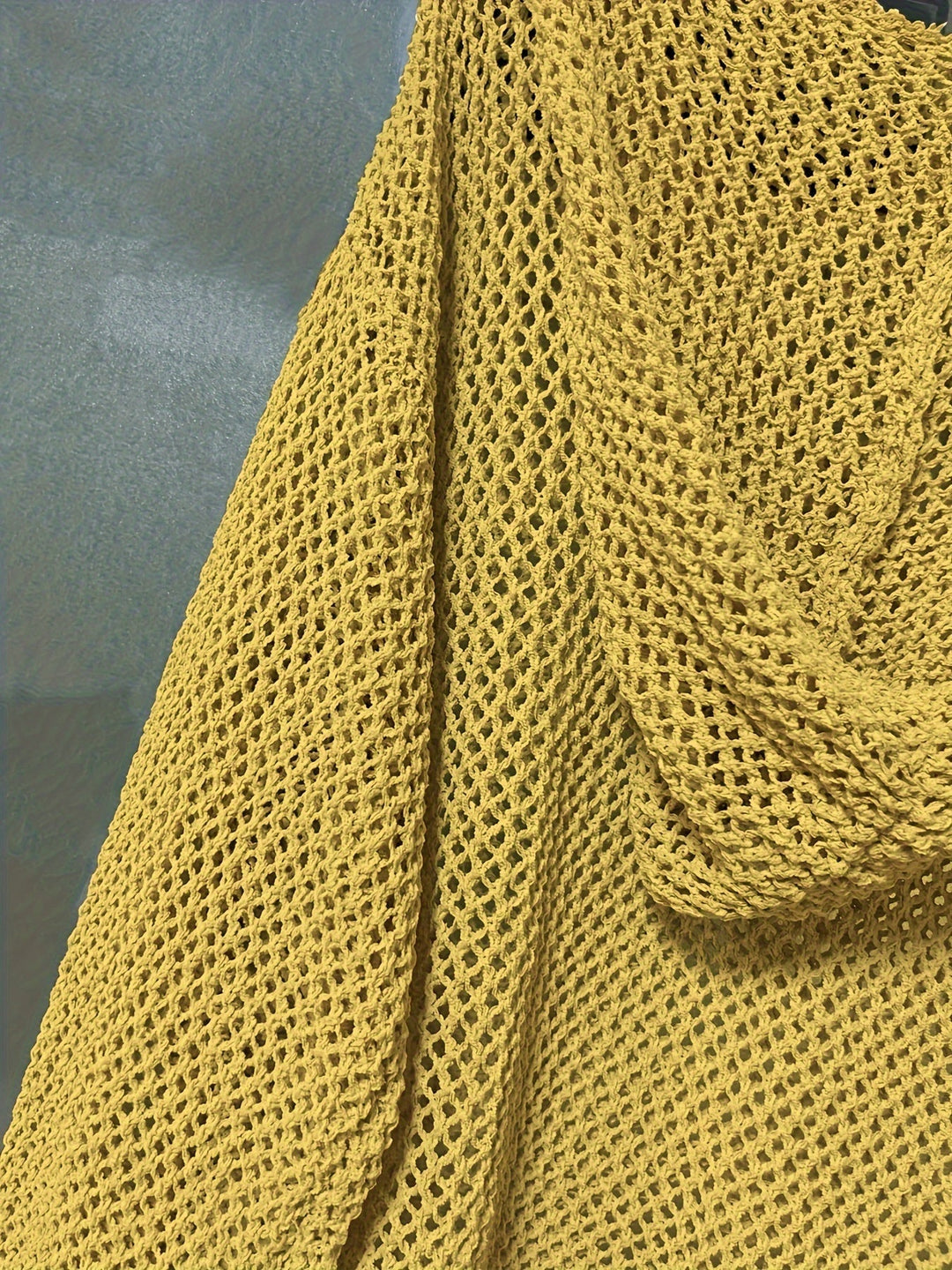 Open-Knit Hooded Sweater for Women, Relaxed Style