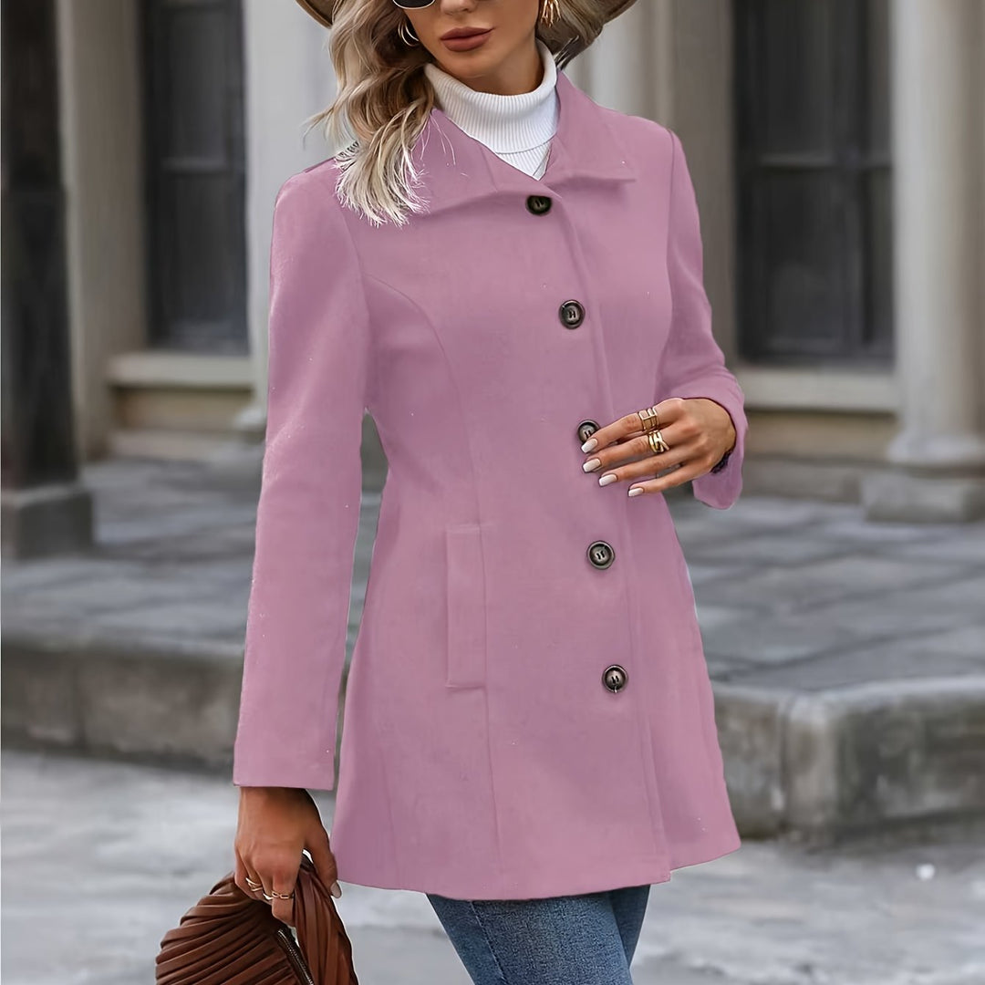 Ladies Waist-Cinching Mid-Length Coat