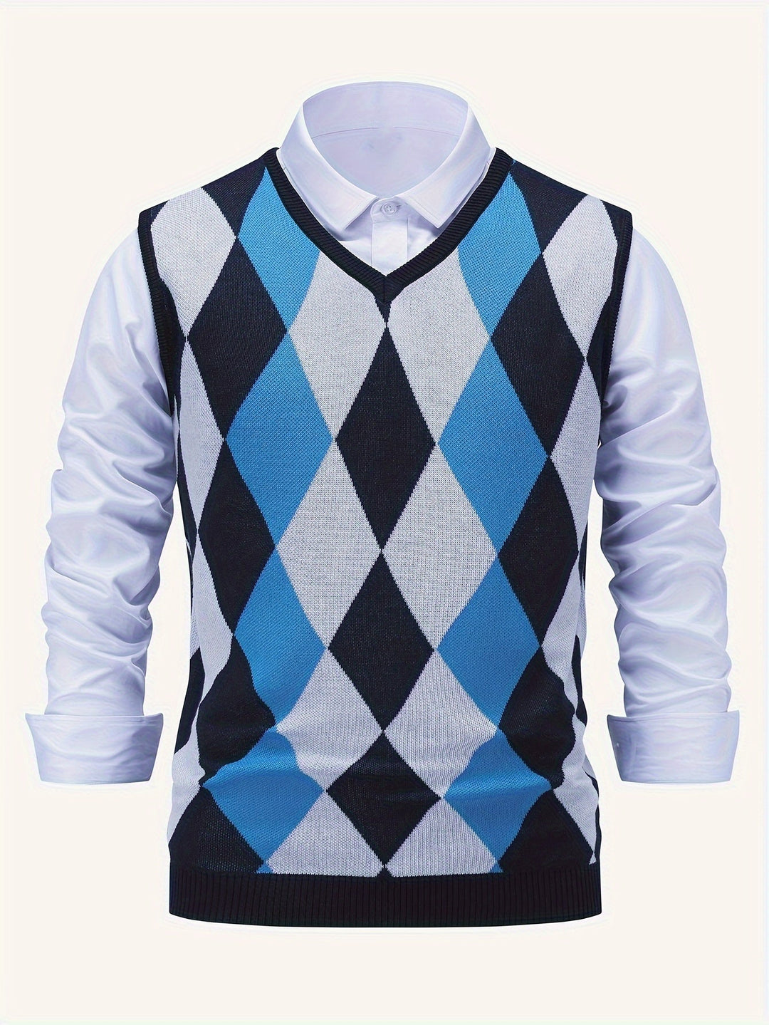 Argyle Sweater Vest, Men's Classic Fit