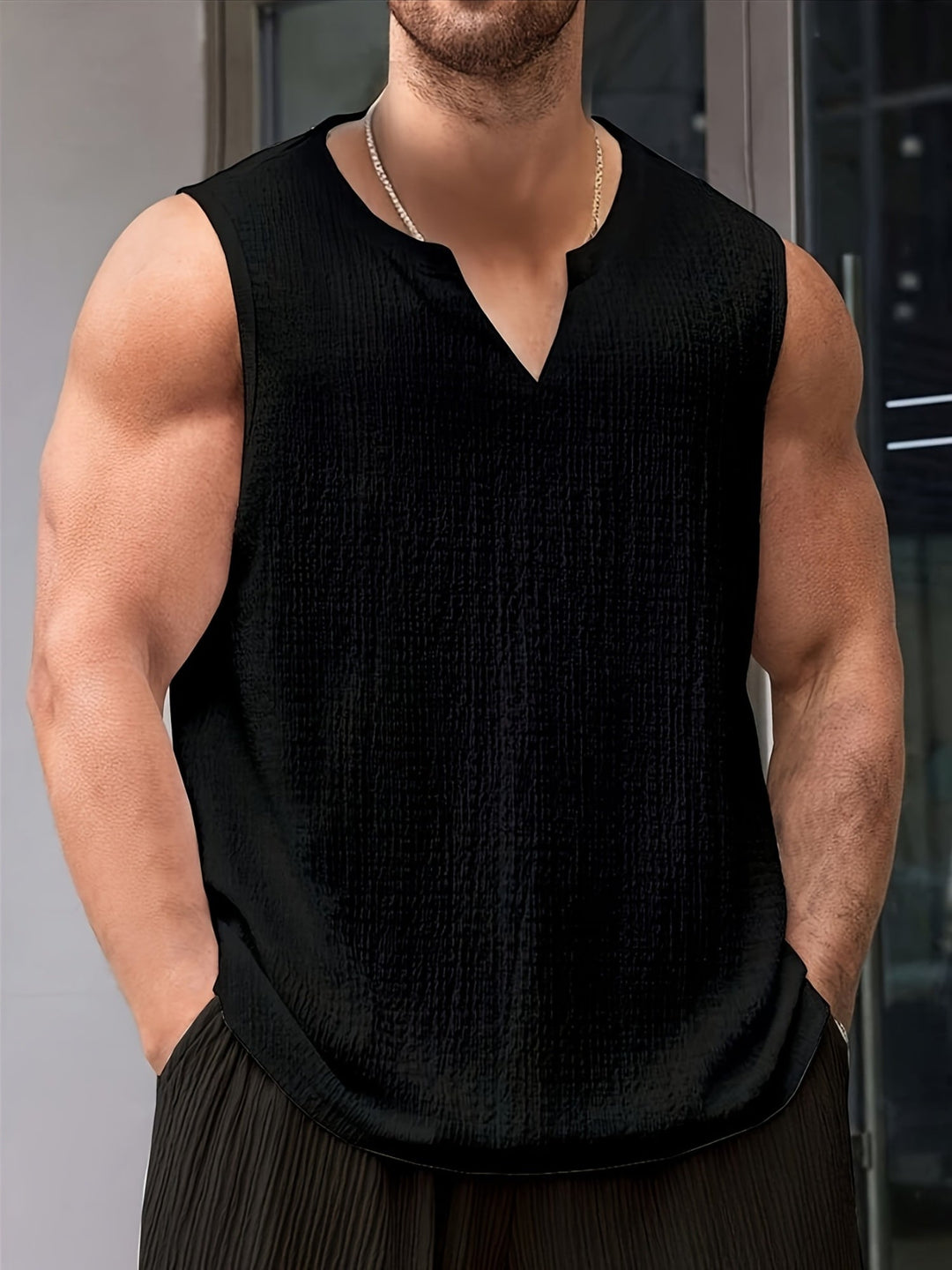 Sleeveless Tank Top for Men, Relaxed Style