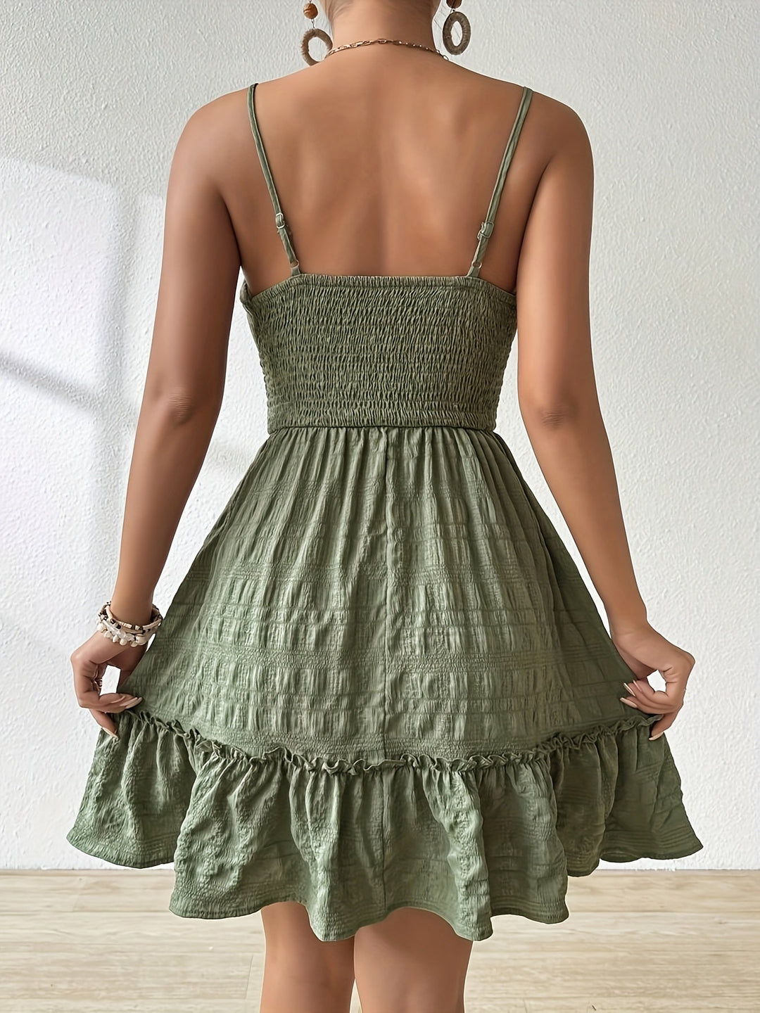 Women's Breezy Ruched Mini Dress
