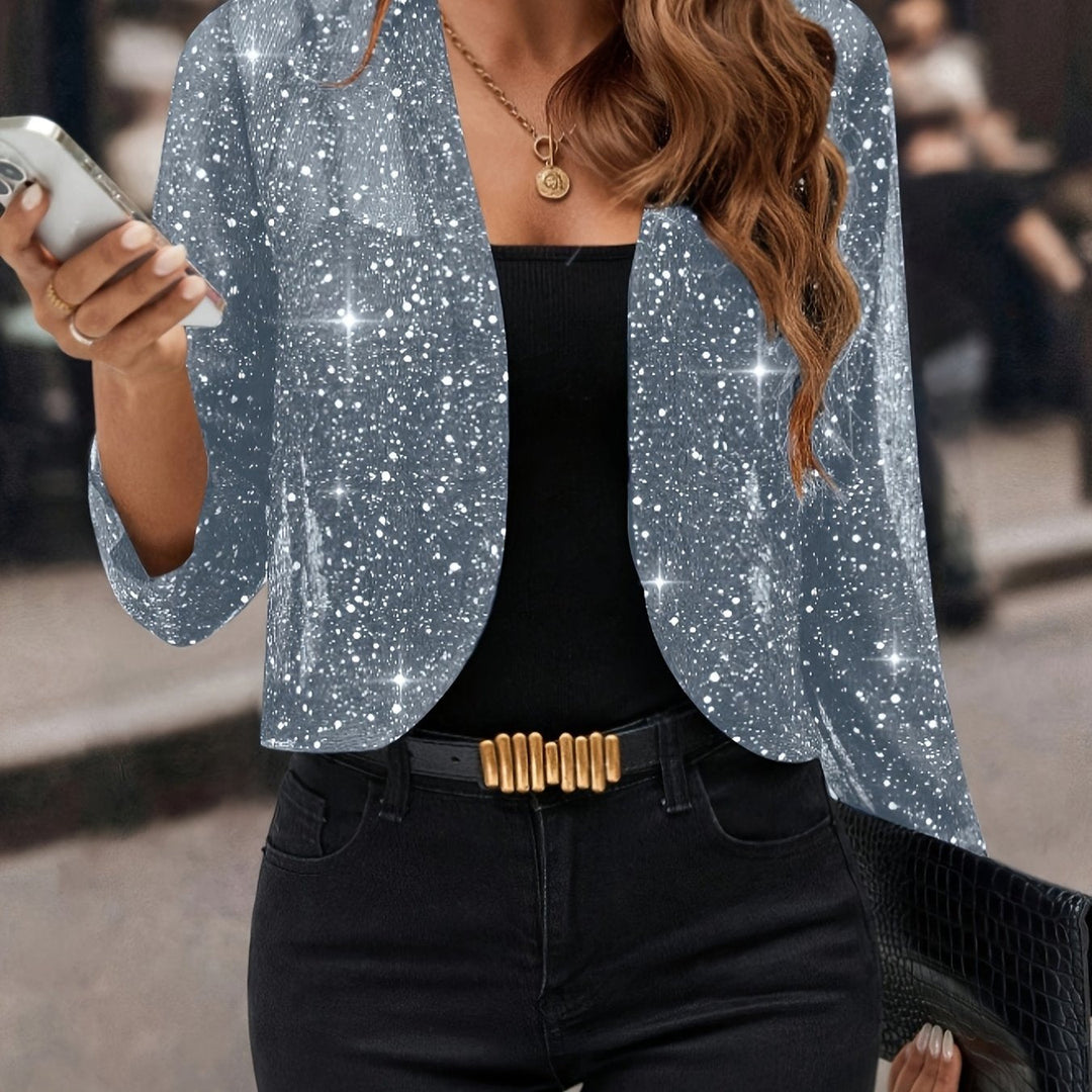 Shimmer Cropped Jacket for Women