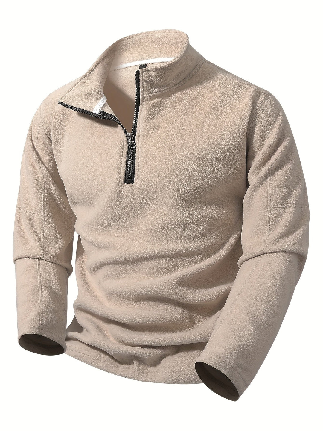Half-Zip Stand-Collar Pullover for Men, Plus Size