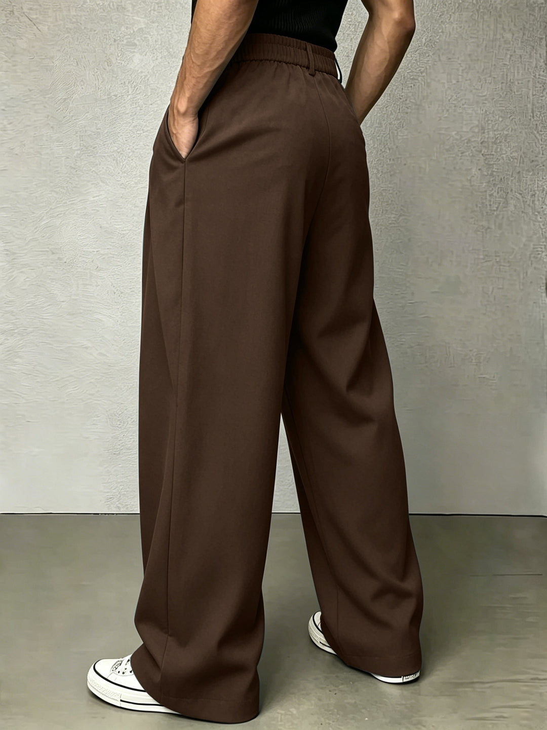 Pleated Wide-Leg Trousers for Men