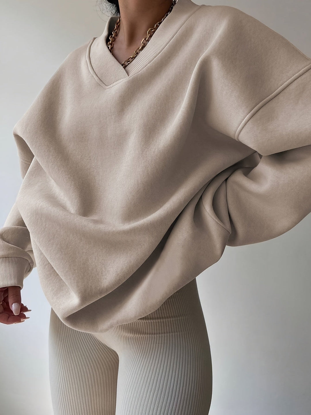 Relaxed Half-Zip Sweatshirt for Women