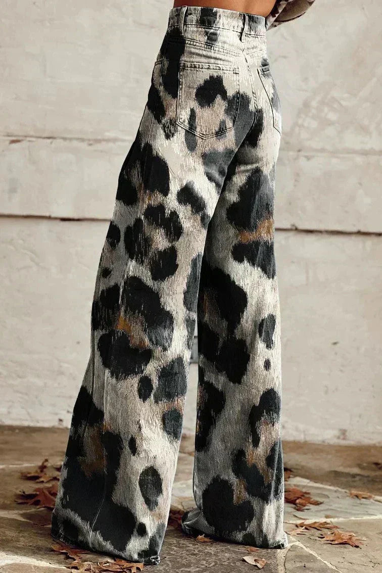 Multicolor Bohemian Elegant Pants, Classic Fit