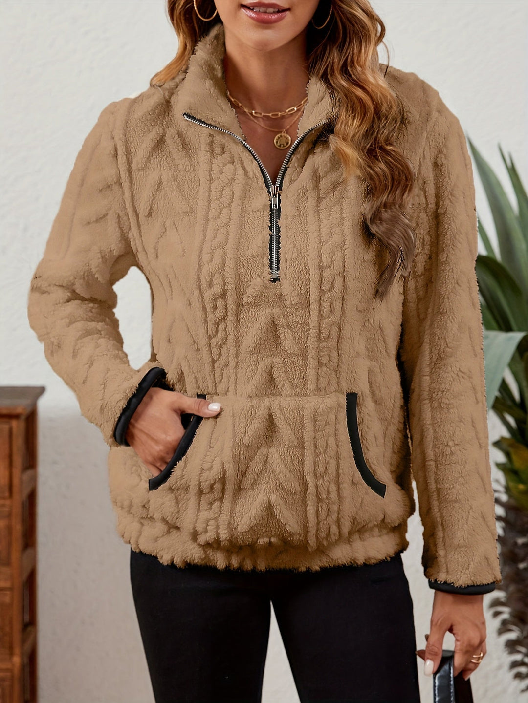 Half-Zip Pullover for Women, Cozy Style