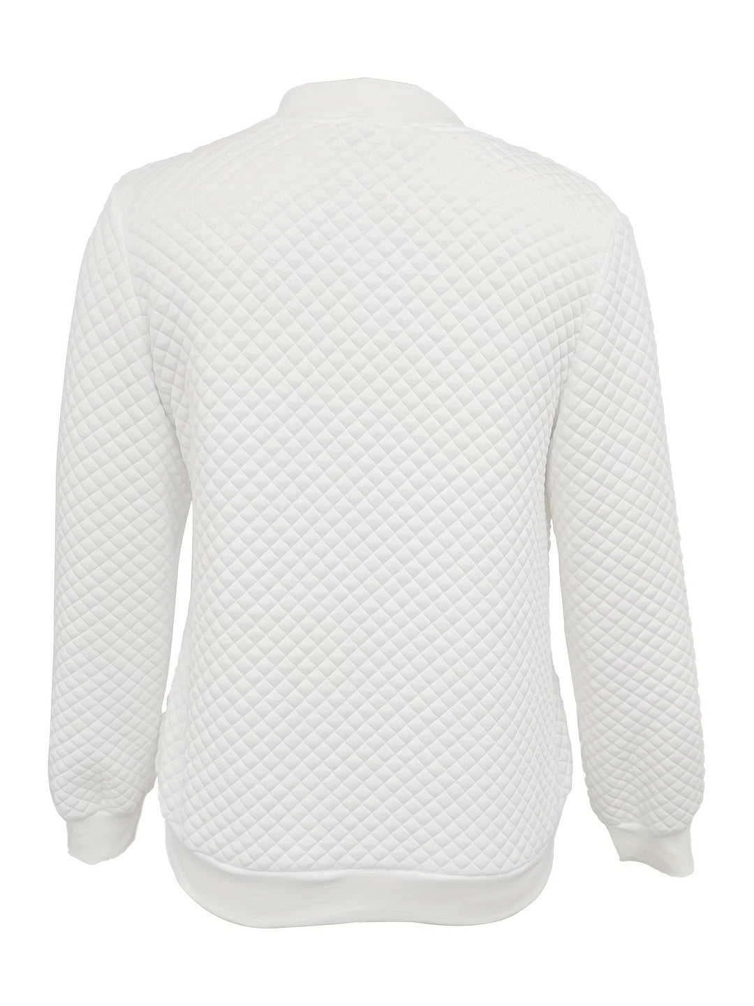 Quilted-Texture Baseball Jacket for Women