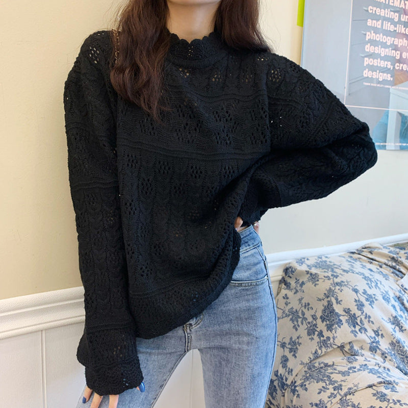 Women's Knit Sweater – Black, Khaki, White
