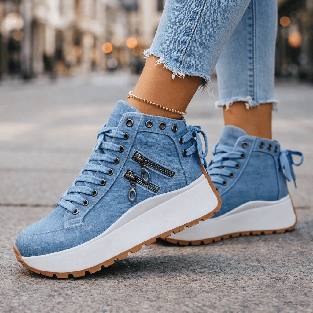 High Cut Lace Shoes for Women, Premium Style
