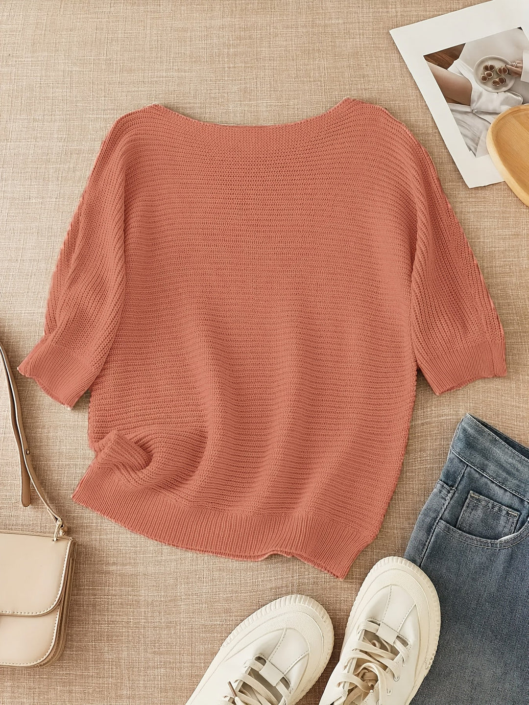 Open-Knit Sweater for Women, Relaxed Style