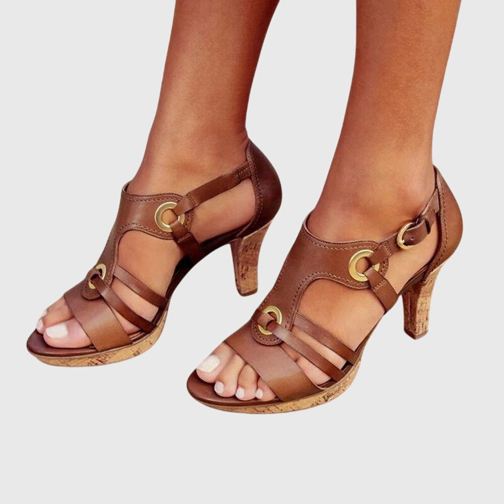 Premium Buckle Orthopedic Heels for Women