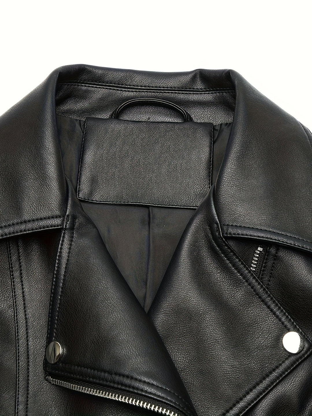 Sculpted Zip-Front Moto Jacket for Women