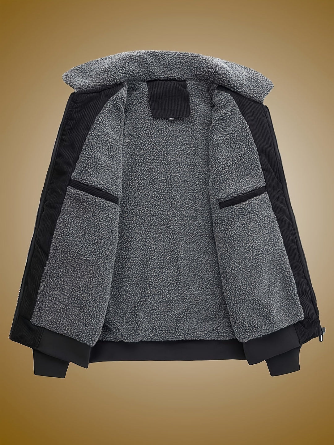 Cozy-Lined Workwear Jacket for Men