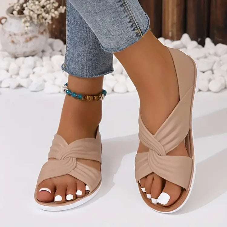 Cushioned Cross-Strap Sandals for Women