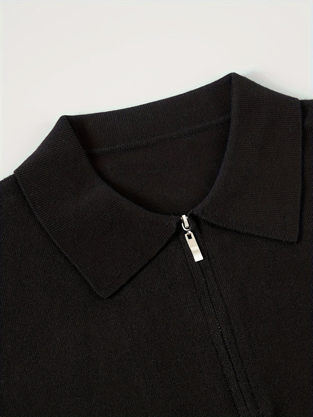 Refined Quarter-Zip Polo Sweater for Men, Plus Size