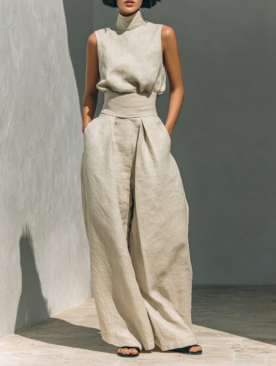 Tank Top and Loose Trousers Set for Women, Stylish Style