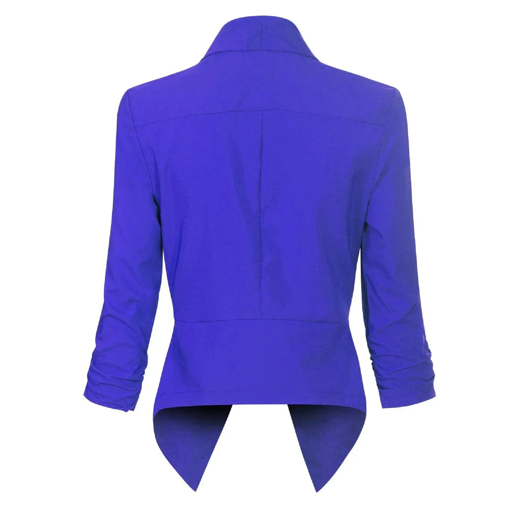 Open-Front Draped Blazer for Women